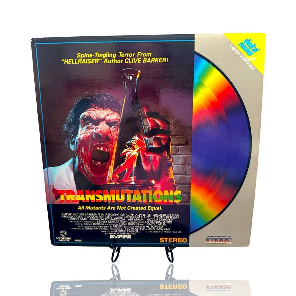 Clive Barker: Transmutations aka “Underworld” Laserdisc:VESTRON video: Horror